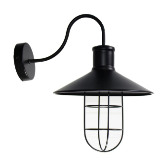 Tronic Black Industrial Wall Light