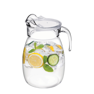 Pasabahce Glass Water Jug with Transparent Lid 2500ml Dishwasher, Freezer & Refrigerati...