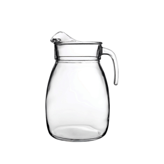 Pasabahce Glass Water Jug with Transparent Lid 2500ml Dishwasher, Freezer & Refrigerati...