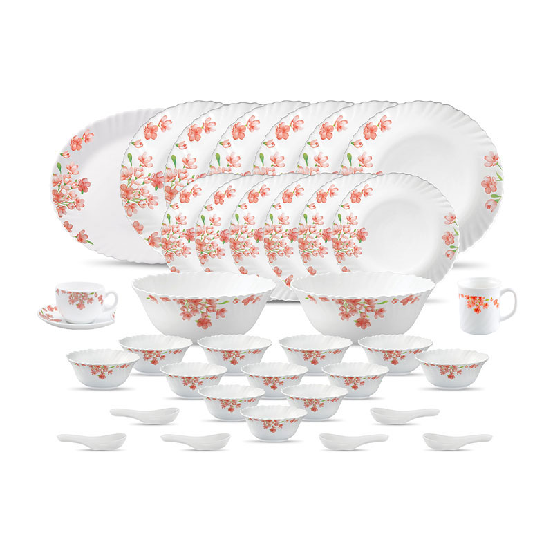 La Opala Dinner Set Aster Pink Classique 47 Pieces Lp047 1 La Opala Dinner Set Aster Pink Classique 47 Pieces Lp047