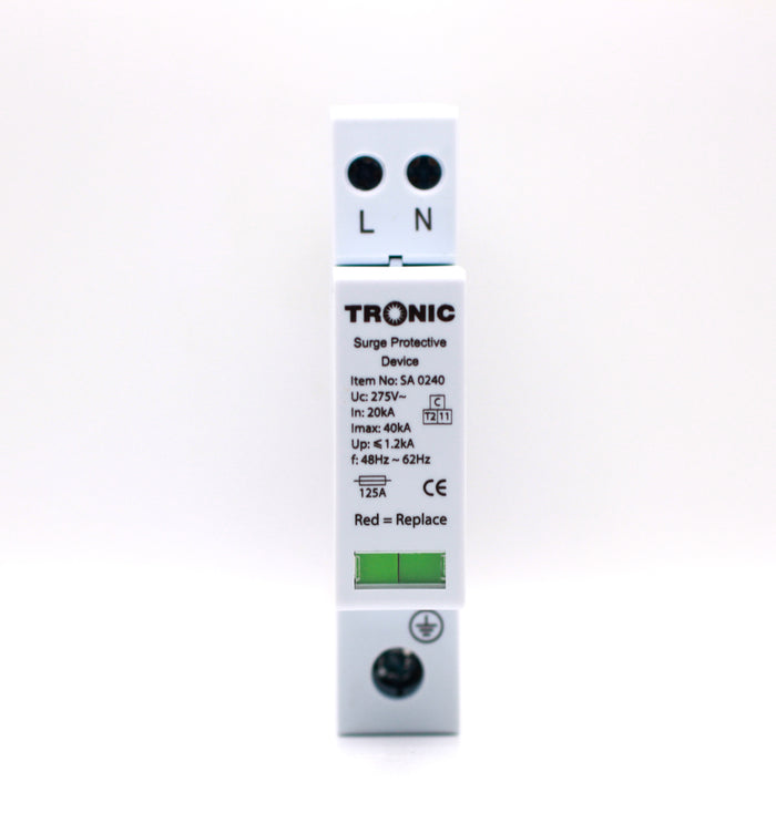 Tronic Surge Protection Single Pole 40Ka 1 Tronic Surge Protection Single Pole 40Ka
