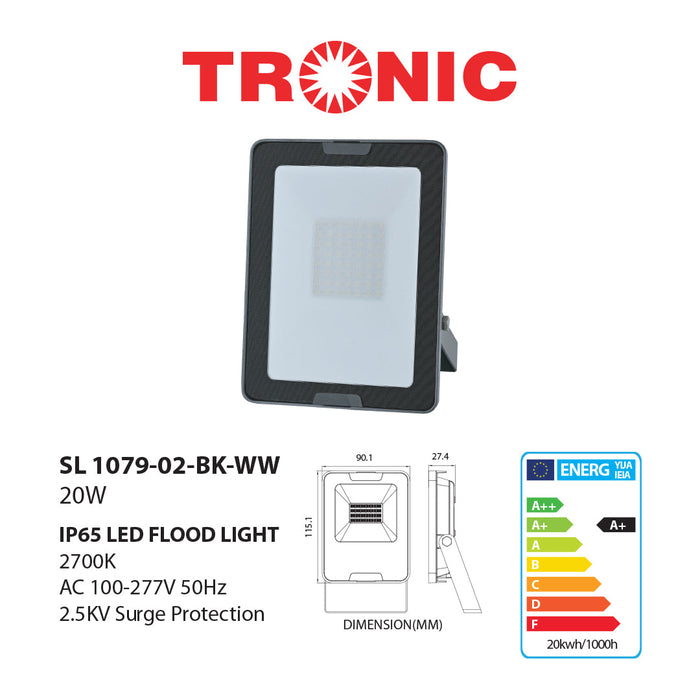 Tronic Black Led Floodlight 20 Watts 3 Tronic Black Led Floodlight 20 Watts