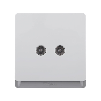 Tronic Television Socket 2 Gang