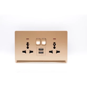 Tronic Universal Twin Socket with USB