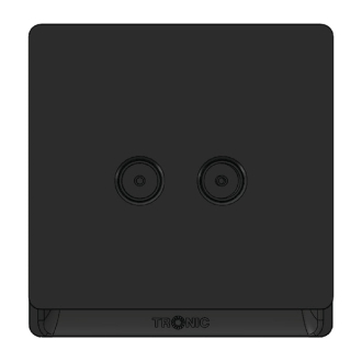 Tronic Television Socket 2 Gang