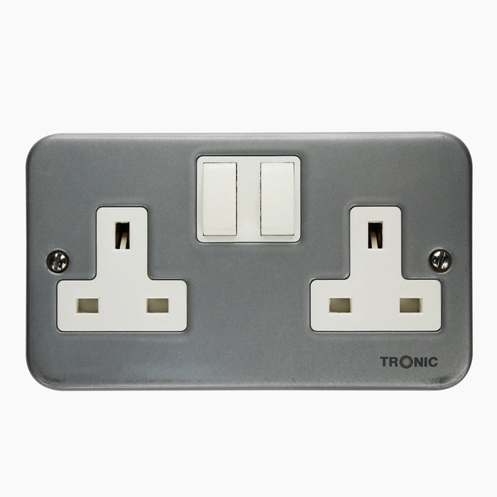 Tronic Twin Metal Clad Socket 13Amps 1 Tronic Twin Metal Clad Socket 13Amps