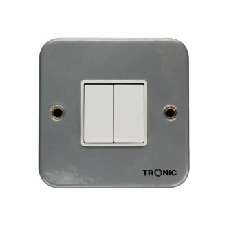 Tronic Metal Clad 2 Gang 2 Way Switch
