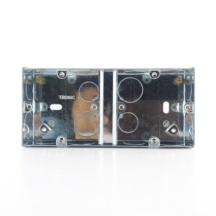 Tronic Single Galvanised Iron Electrical 2 Way Switch Box 1 Tronic Single Galvanised Iron Electrical 2 Way Switch Box