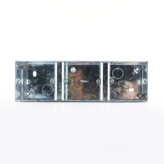 Tronic Single Galvanised Iron Electrical Switch Box 3 Way