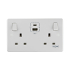 Tronic Twin Switch Socket with USB + Type C