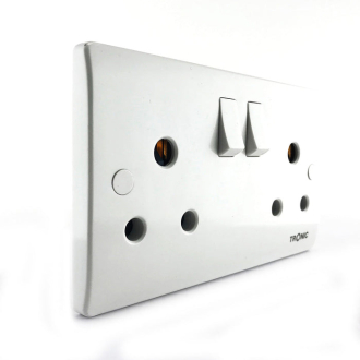 Tronic Twin Switch Socket 15A