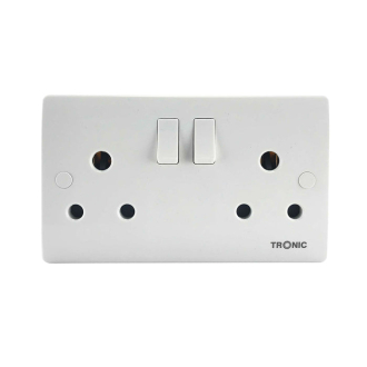 Tronic Twin Switch Socket 15A