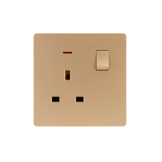 Tronic Single Switch Socket With Neon