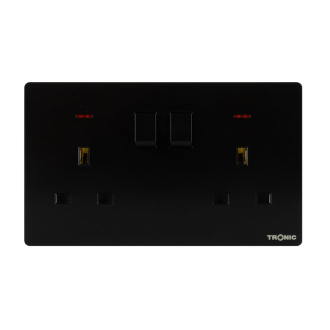 Tronic Twin Switch Socket with Neon