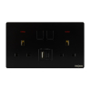 Tronic Twin Switch Socket with USB + Type C