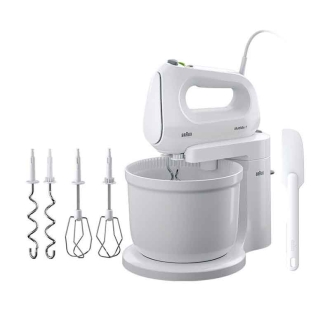 Braun 2 in 1 Hand and Stand Mixer 3L With Attachments 400W 4 Speeds + Turbo Automatic Driven HM101AI-HM1070WH
