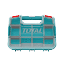 Total Empty Tool Box Plastic Organizer 30.5 x 23 x 6.5cm with Built in Carry Handle and Latch for Easy Transport, Removable Dividers TPBX1121