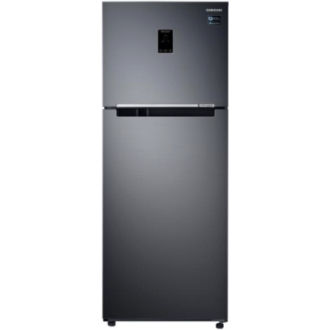 Samsung Fridge 385L Digital Inverter Technology, Double Door, Top Freezer, Twin Cooling Plus, TMF, DIT, Air Hygienic, LED Lighting, Black RT49K5552BS/RT38K5552BS