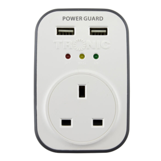 Tronic Power Guard with 2 USB Ports 13Amps