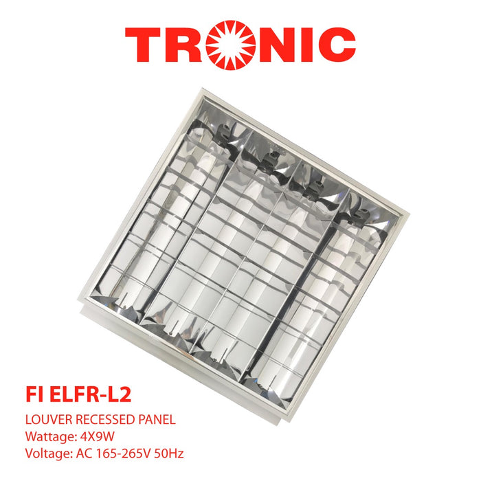 Tronic Fluorescent Louver Recessed Panel 4X9 Watts 2 Tronic Fluorescent Louver Recessed Panel 4X9 Watts
