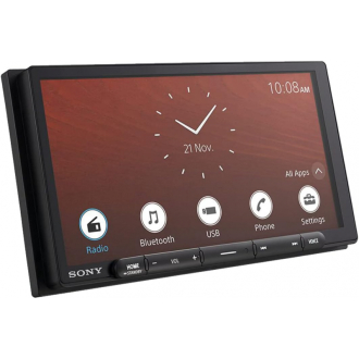 Sony  6.95" Multimedia Receiver with Wireless Apple CarPlay/Android Auto, HDMI Video Input and Maestro Ready,  Frameless Touchscreen, Antiglare display, Type-C USB, Digital Clarity Tuner With Bluetooth XAV-AX6000