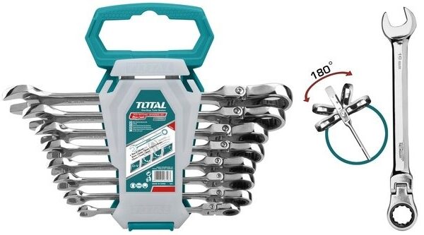 Total Flexible Ratchet Spanner Set 8pcs THT102RK586
