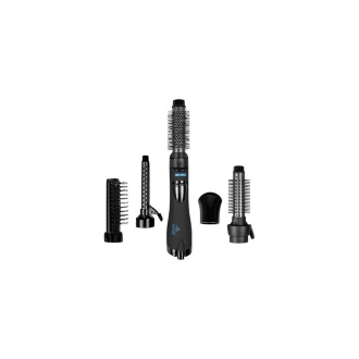 Evvoli Hair Straightener Curler Brush 6in1 Cool Shot 1200W EVHC-AS1200B