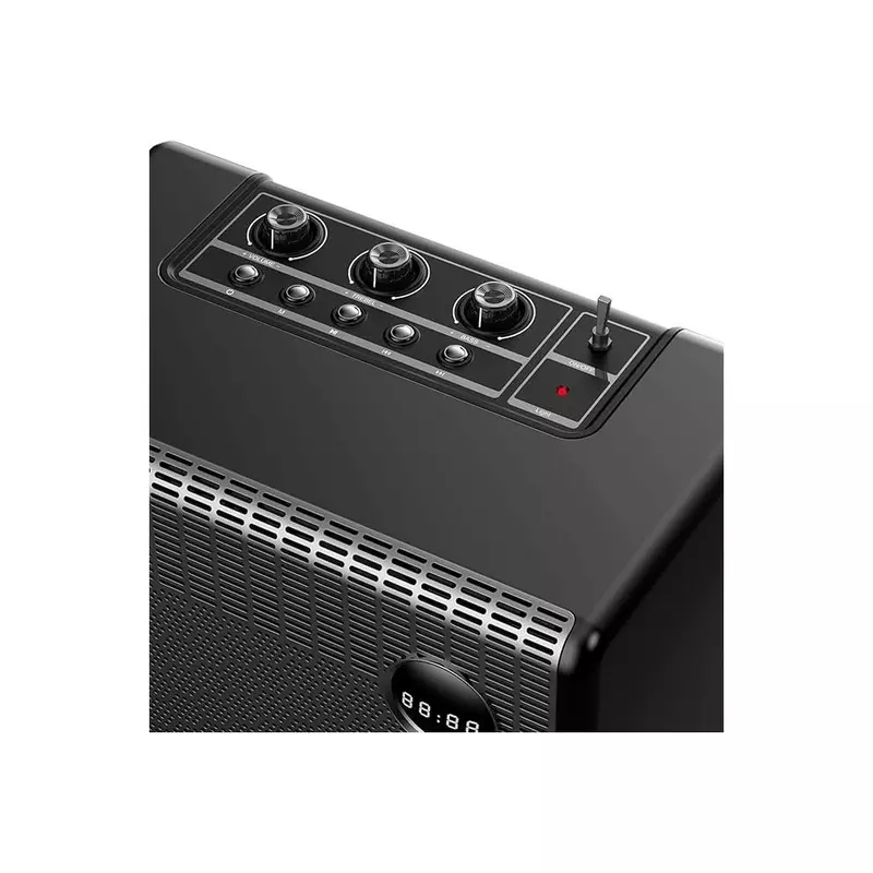 Evvoli Retro Bluetooth Speaker 50W Portable Heavy Bass Speaker Black Evaud-Rb51A 4 Evvoli Retro Bluetooth Speaker 50W Portable Heavy Bass Speaker Black Evaud-Rb51A