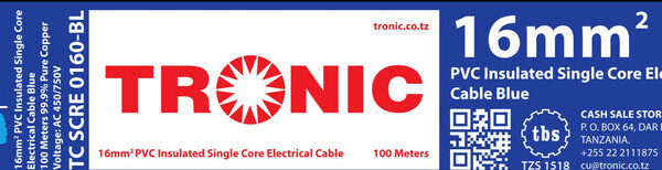 Tronic 16mm Single Core Cable