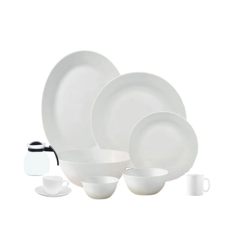 La Opala Dinner Set Ivory White 47 Pieces L1047 1 La Opala Dinner Set Ivory White 47 Pieces L1047