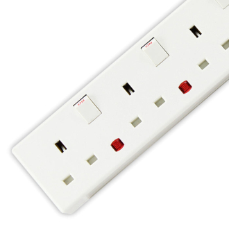 Tronic 4 Way Extension Cord with Neon  EC 4954