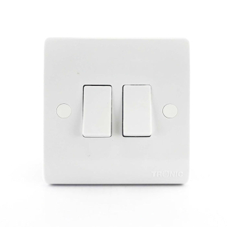 Tronic 2 Gang 1 Way Switch Standard