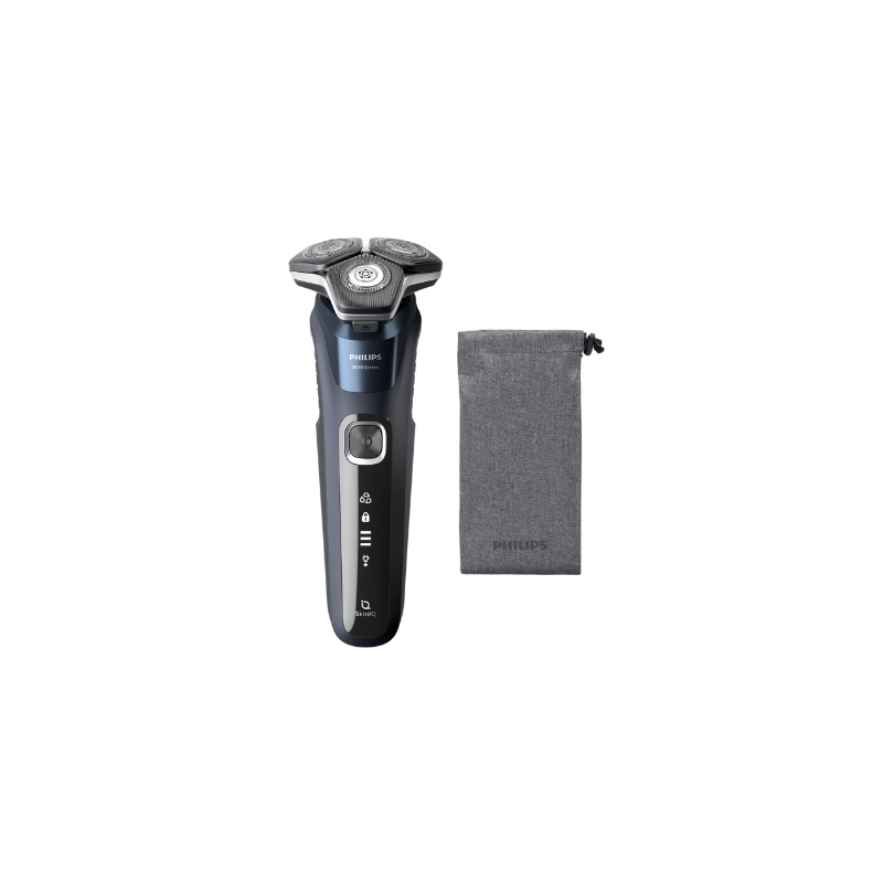Philips Rechargable Touch Shaver Wet &Amp; Dry, Skiniq Technology, Close-Cut And 360° Flex Shaving Heads, Li-Ion Battery, 60Min Run Time On 1Hr Charge S5885