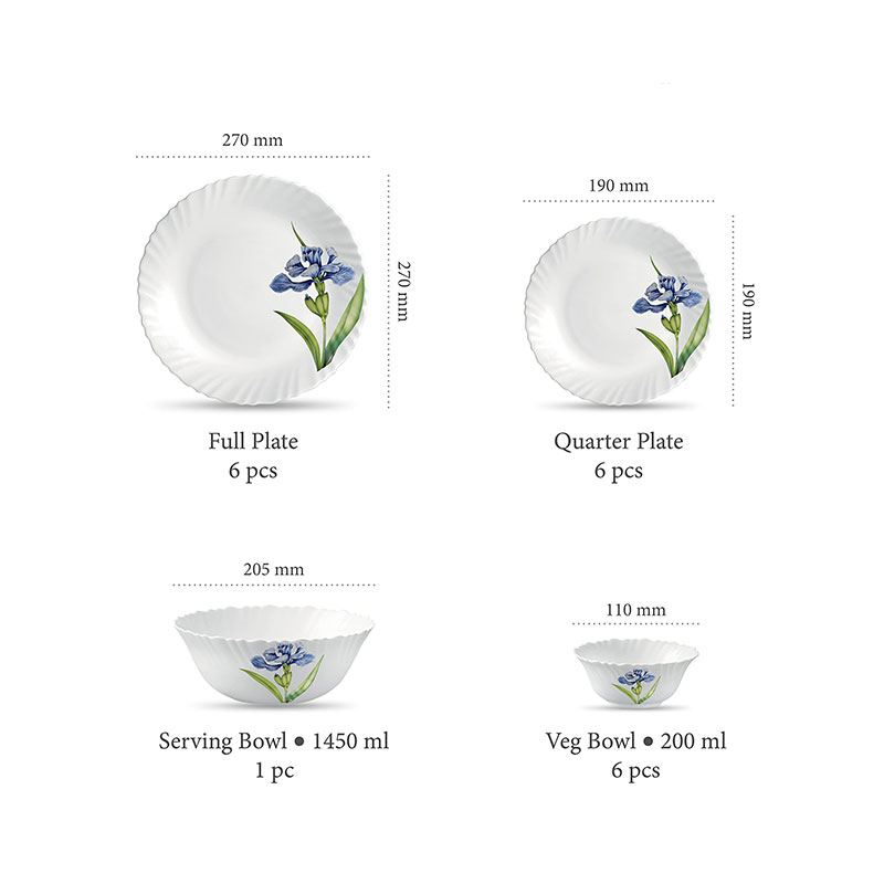 La Opala Dinner Set Royal Iris Classique 38 Pieces Lr038 5 La Opala Dinner Set Royal Iris Classique 38 Pieces Lr038