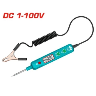 Total Multimeter Automotive Circuit Tester DC 1-100V 2700mm with Digital Display, Flashlight, Backlight THT417506