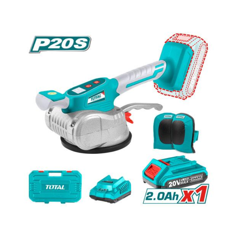 Total Tile Vibration Machine Cordless, Litihium-Ion 20V With 12 Speed Adjustment, 2.0Ah Battery &Amp; Charger Ttvli20101 3 Total Tile Vibration Machine Cordless, Litihium-Ion 20V With 12 Speed Adjustment, 2.0Ah Battery &Amp; Charger Ttvli20101