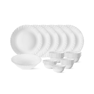 La Opala Dinner Set White Classique 38 Pieces LC038