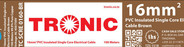 Tronic 16mm Single Core Cable
