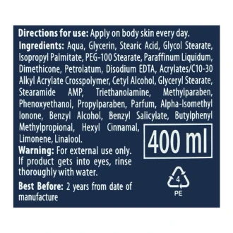 Vaseline Men Body Lotion Strength 400ml 3in1 Lotion for Dry Skin Provides Healing Moisture for Healthy-Looking Resilient Skin 69735264 (Pack of 3)