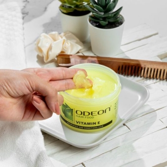 Odeon Hair Food Enriched with Vitamin E and Olive Oil Ultimate Hair Product That Helps with Conditioning and Setting Your Mane 210g OHFVE210