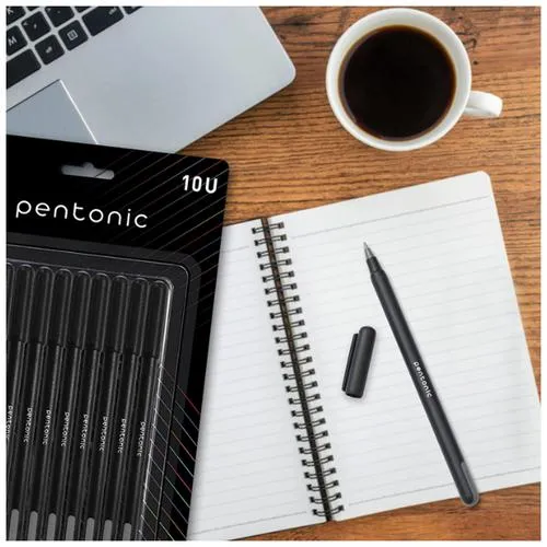 Pentonic Ballpen Smart And Elegant Pentonic, Super Long Lasting Ink, Nickel Silver Tip, Smooth And Smart Grip For Supreme Comfort Blue, Black And Red 10Pcs 6 Pentonic Ballpen Smart And Elegant Pentonic, Super Long Lasting Ink, Nickel Silver Tip, Smooth And Smart Grip For Supreme Comfort Blue, Black And Red 10Pcs