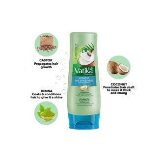 Vatika Conditioner Volume & Thickness, Natural Moisturizing Hair Conditioner for Women, with All Hair Types. Scalp Hydrating Moisturizer, 400ml Coconut (Pack of 3)