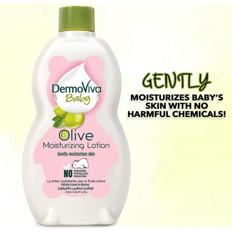 Dabur Dermoviva Baby Moisturizing Lotion With Virgin Olive Oil, No Harmful Ingredients 500Ml 3 Dabur Dermoviva Baby Moisturizing Lotion With Virgin Olive Oil, No Harmful Ingredients 500Ml (Pack Of 6)