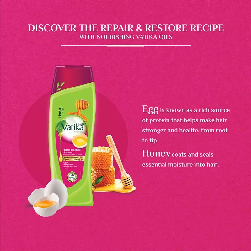 Vatika Shampoo Repair &Amp; Restore 400Ml With Free Conditioner 200Ml 6 Vatika Shampoo Repair &Amp; Restore 400Ml With Free Conditioner 200Ml