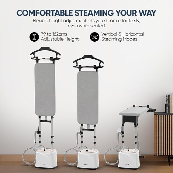 Nikai Garment Steamer 2.2L Tank Suit Hanger 1950W Ngs292Ab Water Filtration Function 3 Bar Pump Inside 79Cm Iron Board Length Automatic Power Off 6 Nikai Garment Steamer 2.2L Tank Suit Hanger 1950W Ngs292Ab Water Filtration Function 3 Bar Pump Inside 79Cm Iron Board Length Automatic Power Off