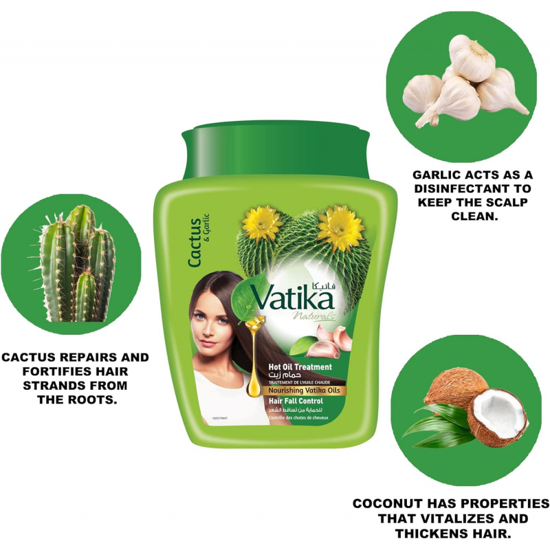 Vatika Hot Oil Treatment Hair Fall Control, Hammam Zaith With Cactus, For Breaking, Falling &Amp; Weak Hair, 1Kg (Pack Of 3) 4 Vatika Hot Oil Treatment Hair Fall Control, Hammam Zaith With Cactus, For Breaking, Falling &Amp; Weak Hair, 1Kg (Pack Of 3)