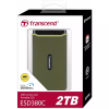 Transcend 2TB Portable External SSD - Rugged Shield Design, Gen 2x2 USB Type-C, Up to 2000 MB/s Transfer Speeds, TS2TESD380C.
