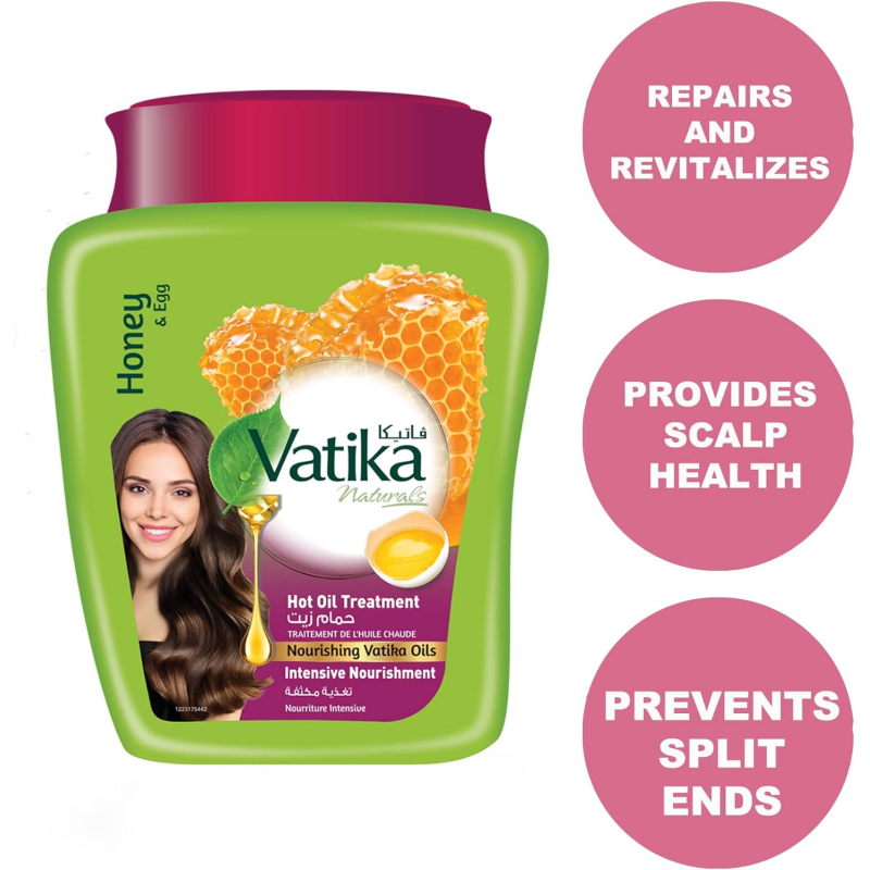 Vatika Hot Oil Treatment Hammam Zaith With Egg &Amp; Honey, Hot Oil Treatment For Intensive Nourishment 500Gm Egg (Pack Of 3) 6 Vatika Hot Oil Treatment Hammam Zaith With Egg &Amp; Honey, Hot Oil Treatment For Intensive Nourishment 500Gm Egg (Pack Of 3)
