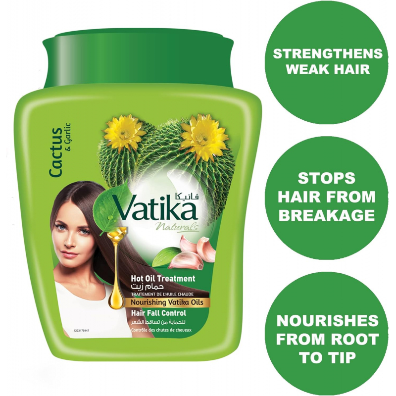 Vatika Hot Oil Treatment Hair Fall Control, Hammam Zaith With Cactus, For Breaking, Falling &Amp; Weak Hair, 1Kg (Pack Of 3) 3 Vatika Hot Oil Treatment Hair Fall Control, Hammam Zaith With Cactus, For Breaking, Falling &Amp; Weak Hair, 1Kg (Pack Of 3)