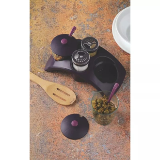 Supermom Spice Set 4 Pickle Jars with 2 Salt and Pepper Set Plastic Storage 572310